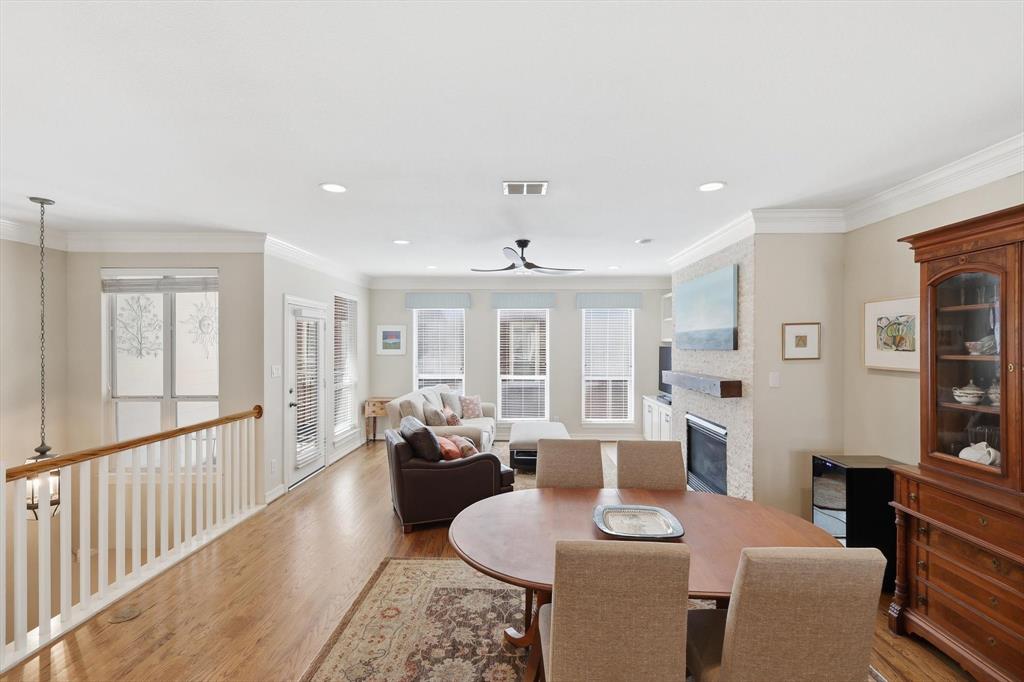 2619 Colby Street, Unit B Dallas, TX 75204 - Photo 8 of 34 a view of a dining room with furniture window and wooden floor