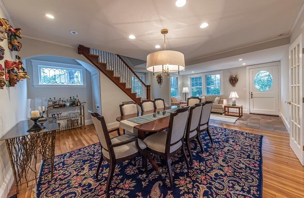 9 Blake Road Lexington, MA 02420 - Photo 9 of 41 a view of a dining room with furniture