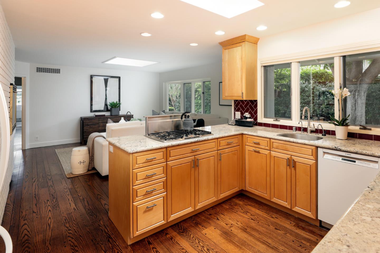 165 Pineview Lane Menlo Park, CA 94025 - Photo 6 of 13 a kitchen with sink and wooden floor