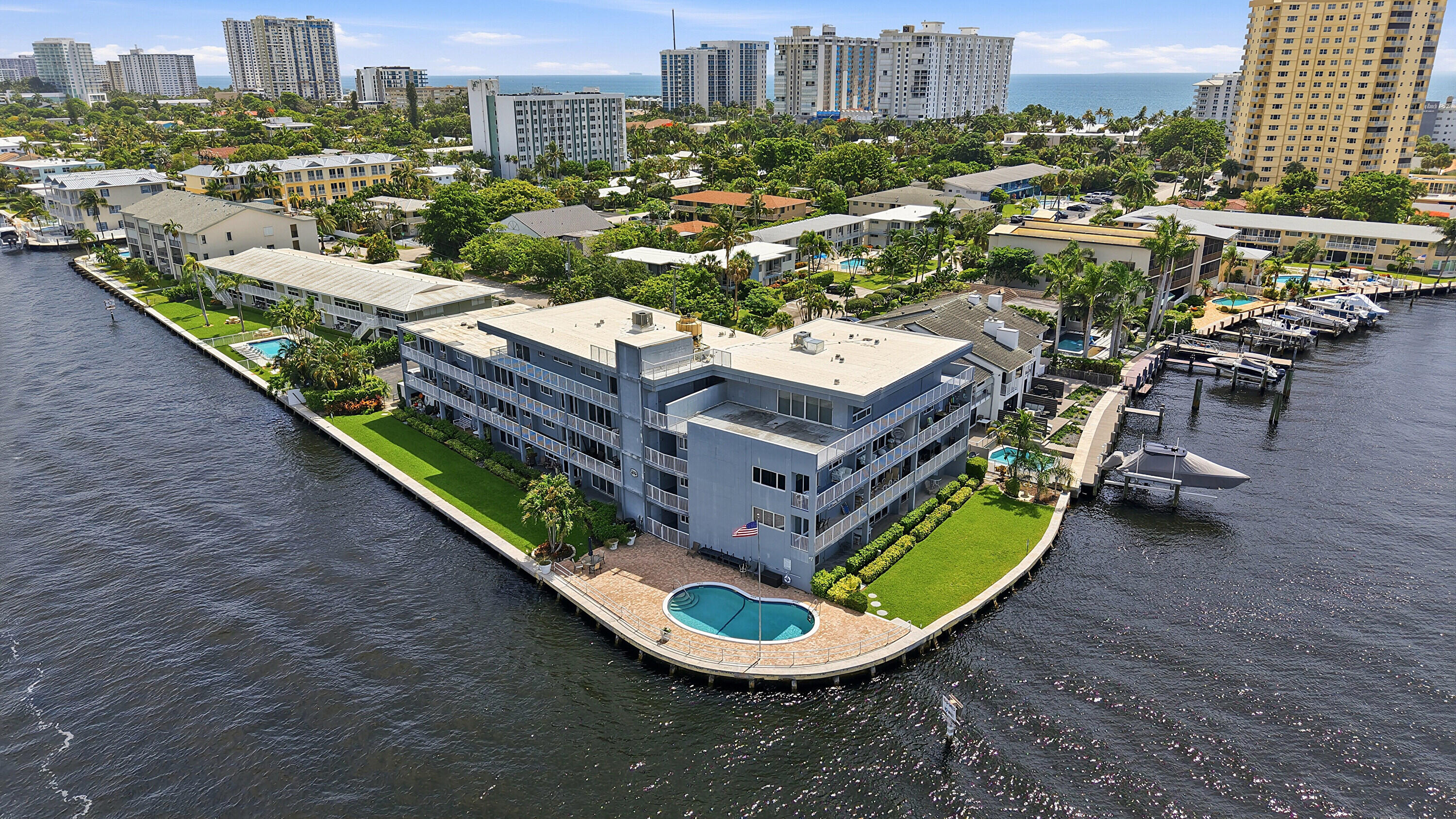 1201 South Riverside Drive, Unit 306 Pompano Beach, FL 33062 - Photo 44 of 53 41_aerial view