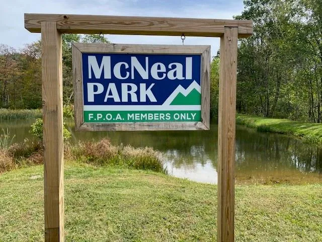 a view of a sign that is on the side of a building