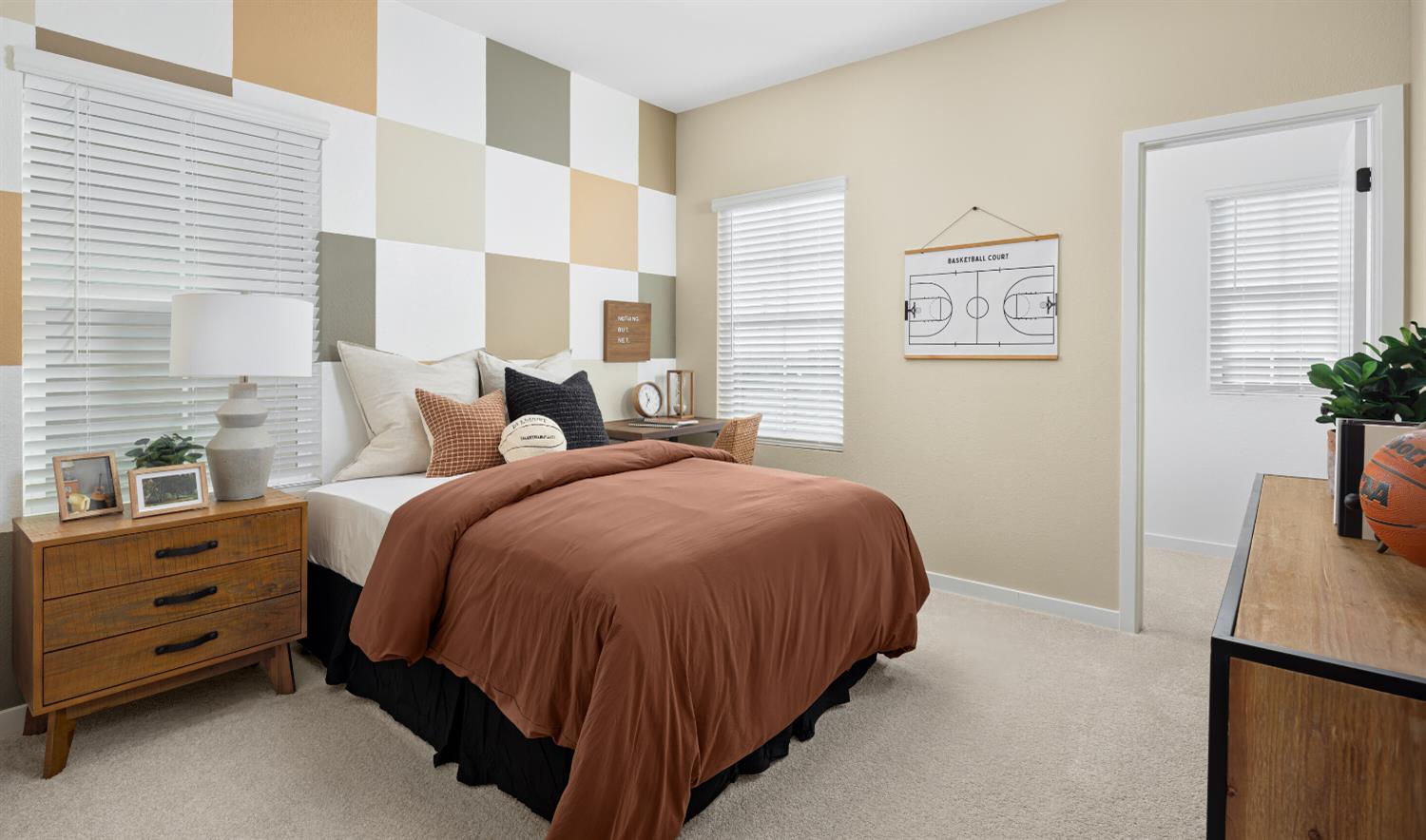 12254 Goldfinch Way Rancho Cordova, CA 95742 - Photo 15 of 19 a bedroom with a bed and a potted plant