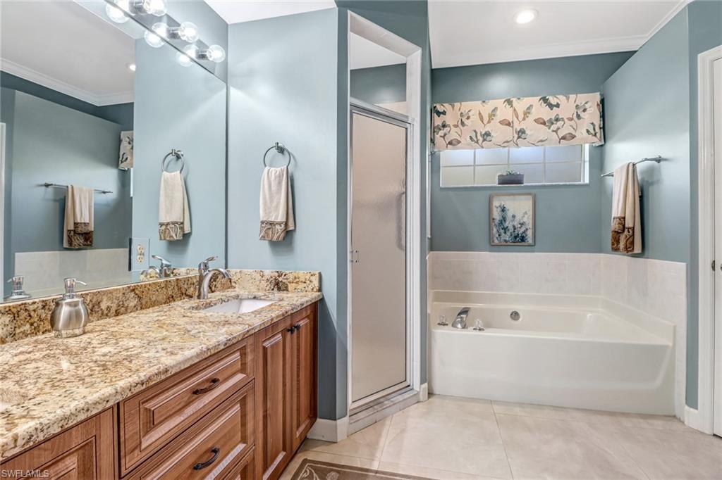 21156 Braxfield Loop Estero, FL 33928 - Photo 18 of 43 a bathroom with a tub sink and mirror