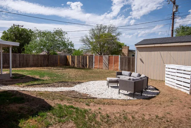 a backyard of a house