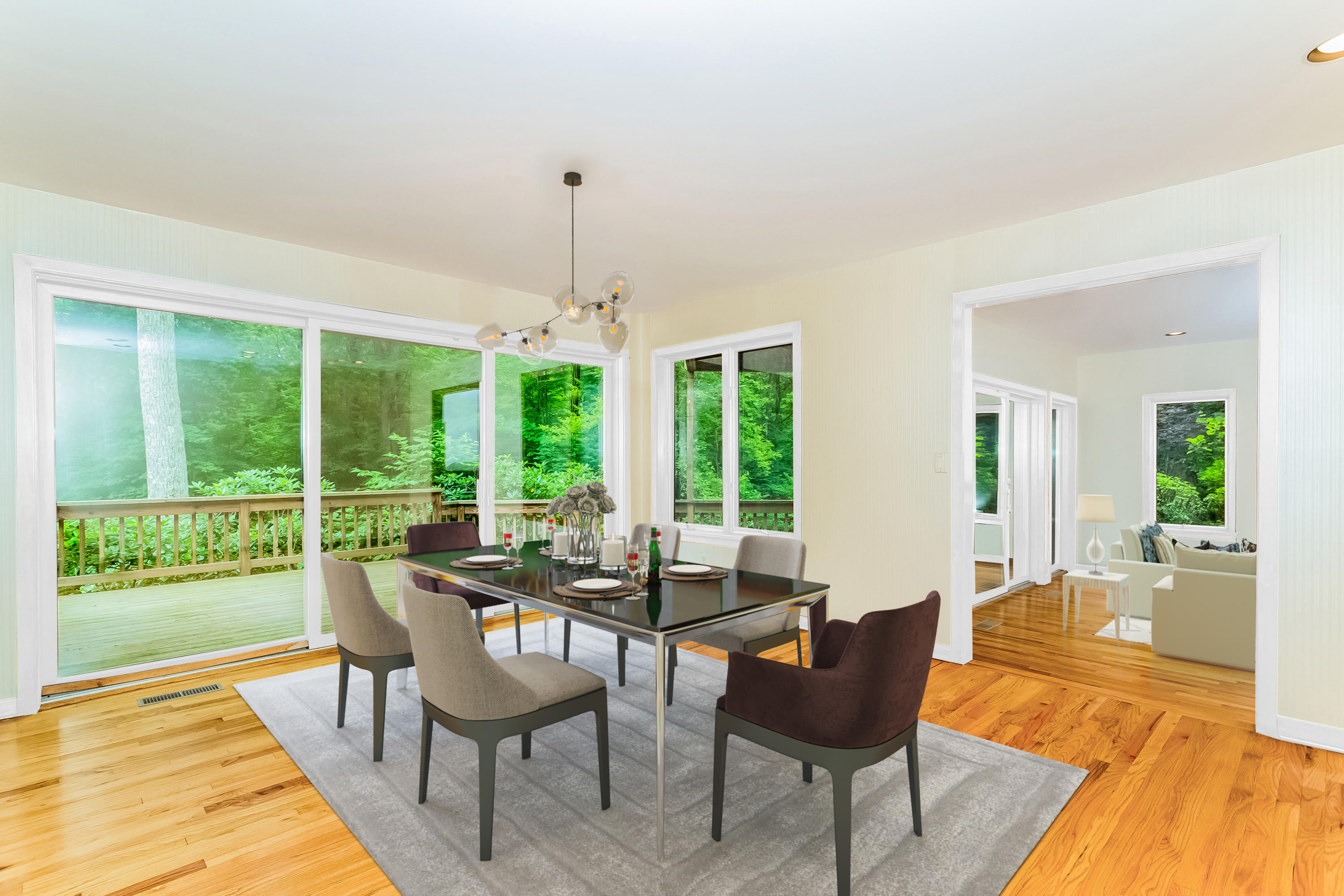 132 Wing Road New Canaan, CT 06840 - Photo 8 of 41 a view of a dining room with furniture window and wooden floor
