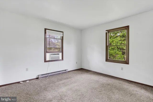 an empty room with a window