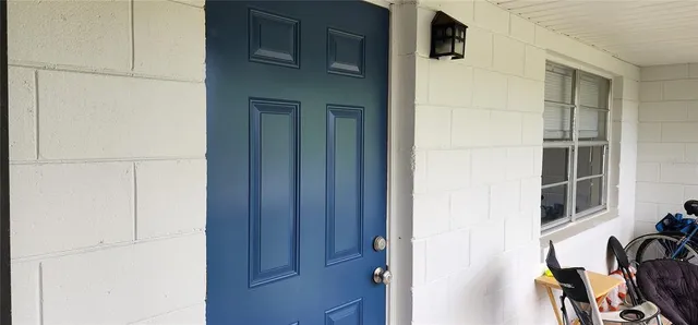 a view of front door