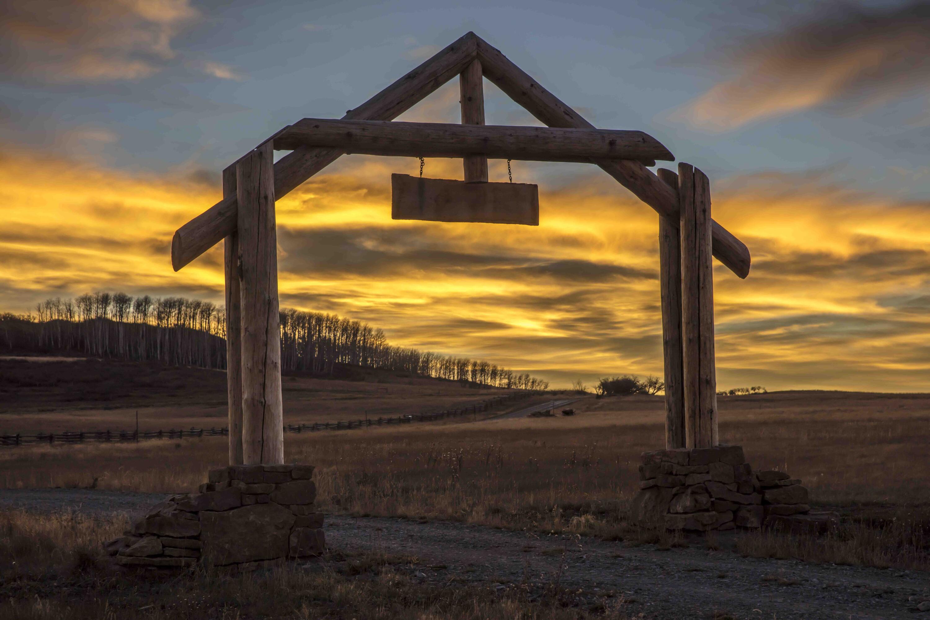 9949 County Road Placerville, CO 81430 - Photo 21 of 23 Front Gate Sunset