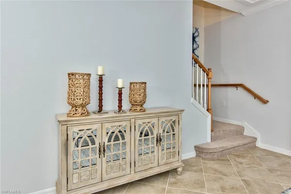 a outdoor dining room with furniture