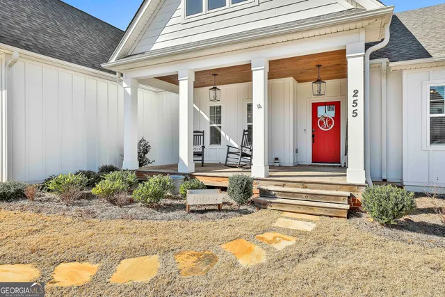 a front view of a house