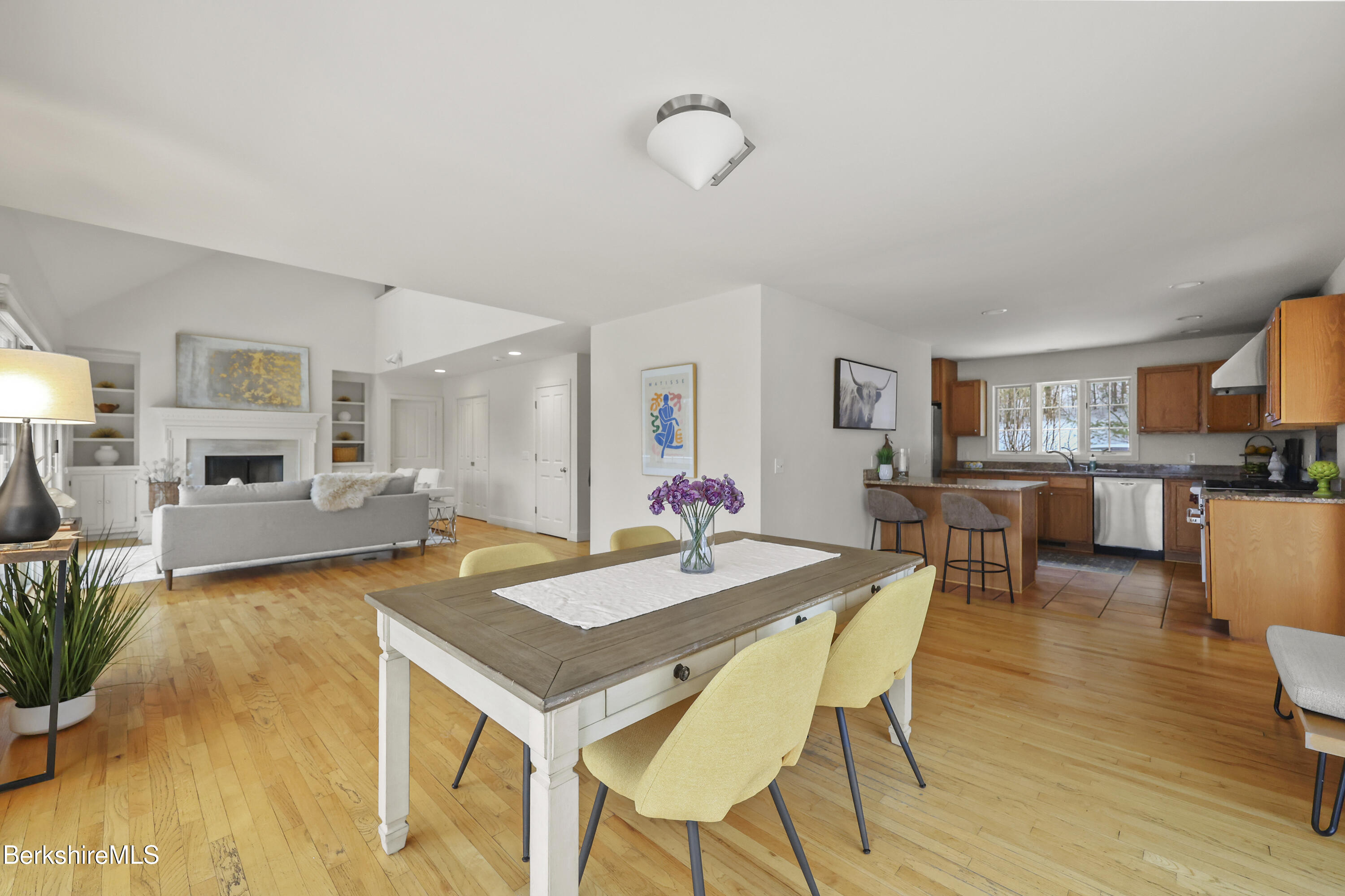 130 E Road Alford, MA 01266 - Photo 3 of 29 a view of a dining room with furniture and wooden floor