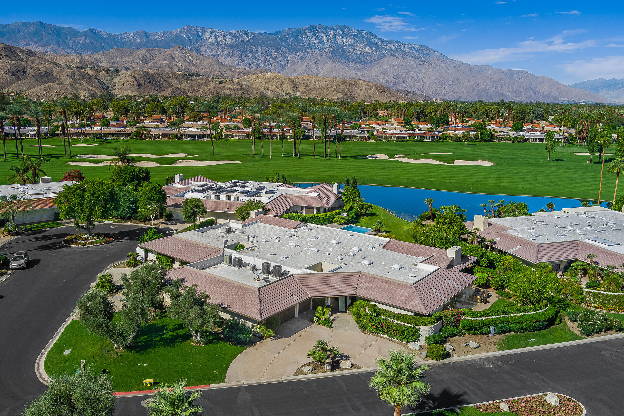 18 Creekside Drive Rancho Mirage, CA 92270 - Photo 1 of 40 an aerial view of a house with outdoor space and street view
