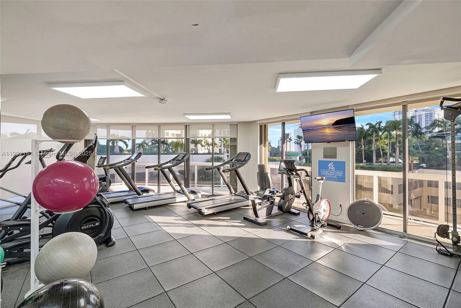 20185 East Country Club Drive, Unit 1405 Aventura, FL 33180 - Photo 48 of 67 a room with gym equipment
