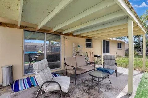 a outdoor living space with furniture