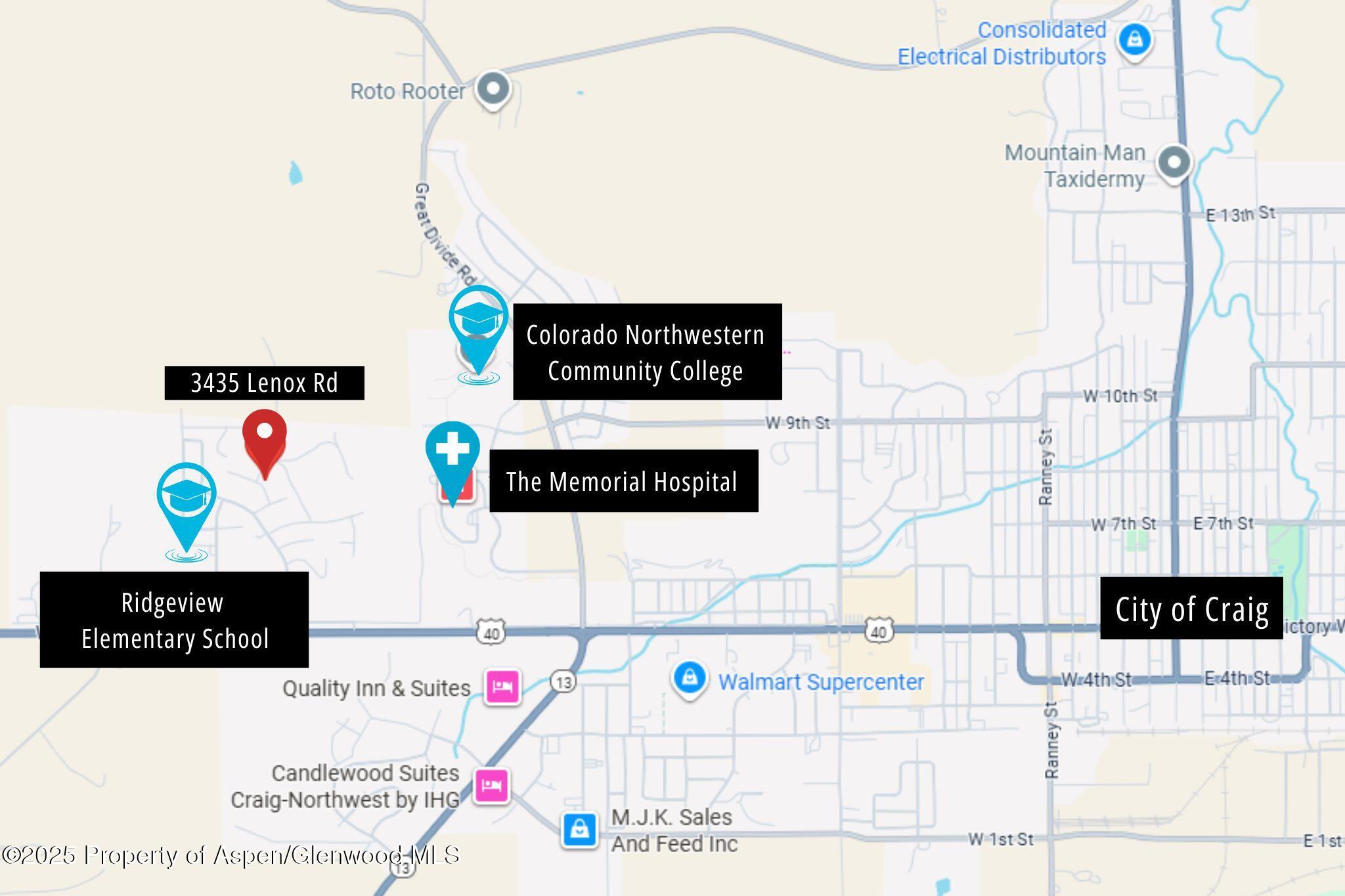 3435 Lenox Road Craig, CO 81625 - Photo 36 of 36 Map