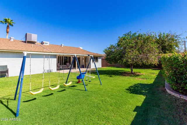 a house view with a garden space