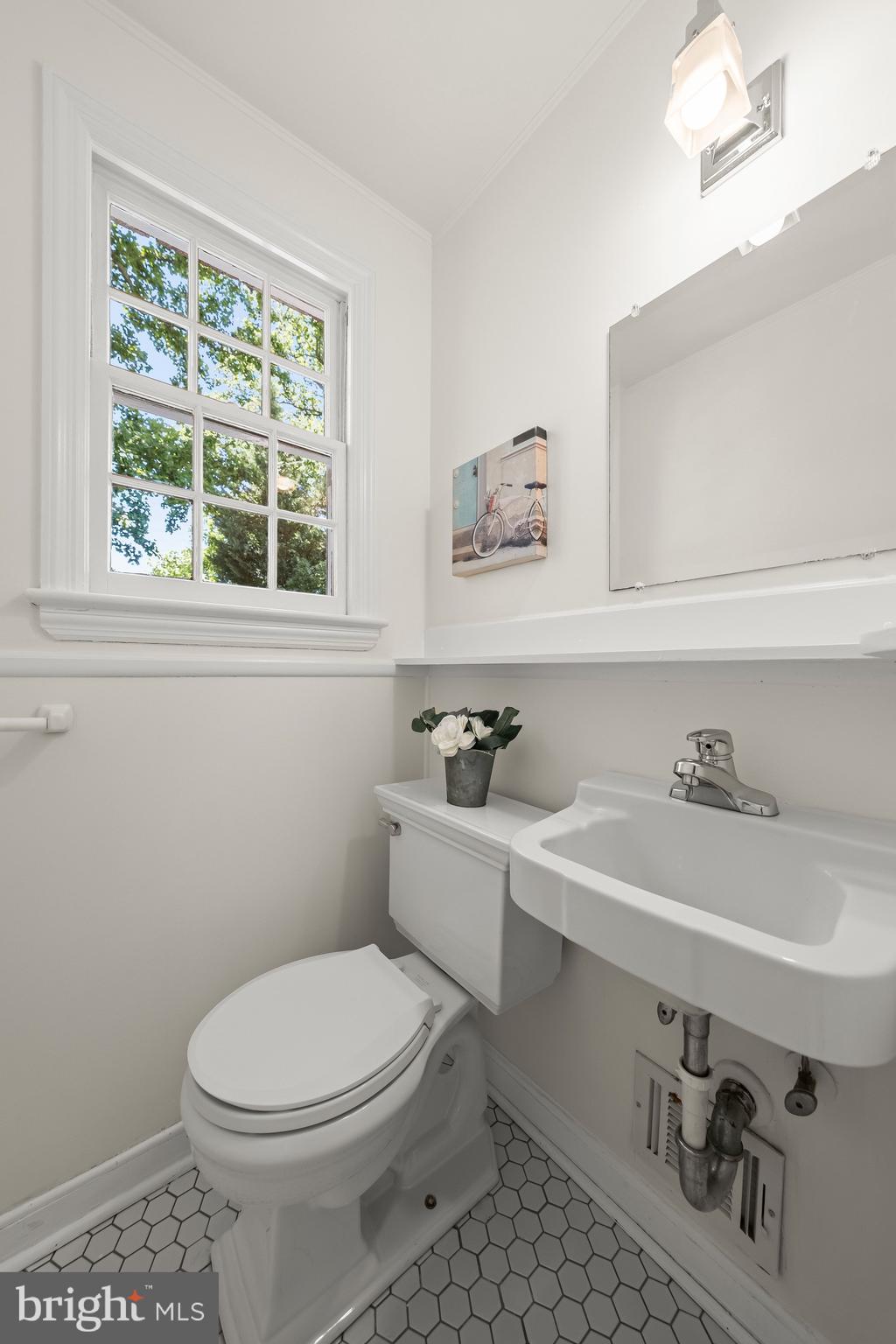 8800 Maywood Avenue Silver Spring, MD 20910 - Photo 16 of 41 a bathroom with a sink a toilet and a window