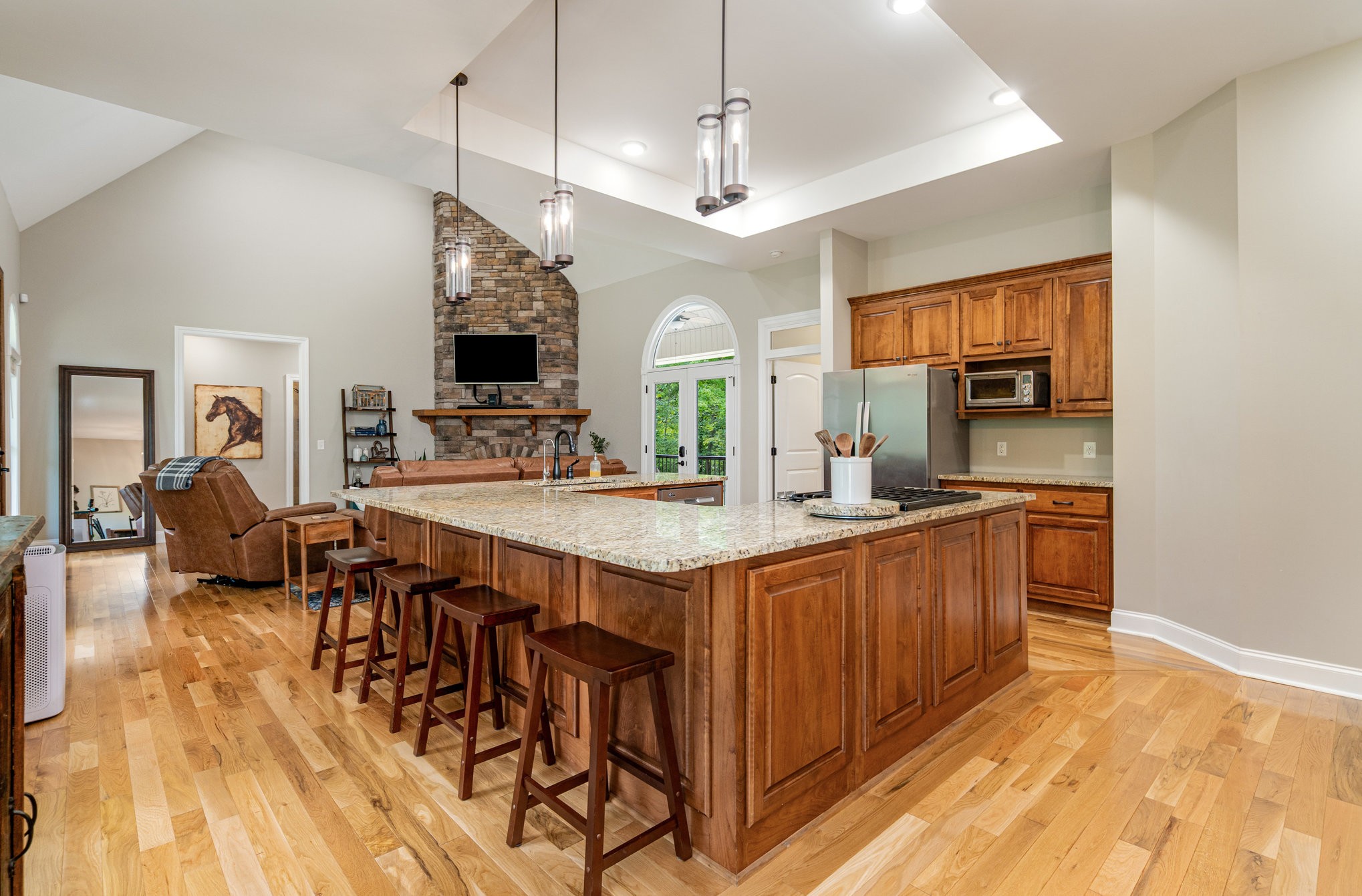3395 Shouse Road Santa Fe, TN 38482 - Photo 11 of 73 a large kitchen with kitchen island a large island in the center and stainless steel appliances