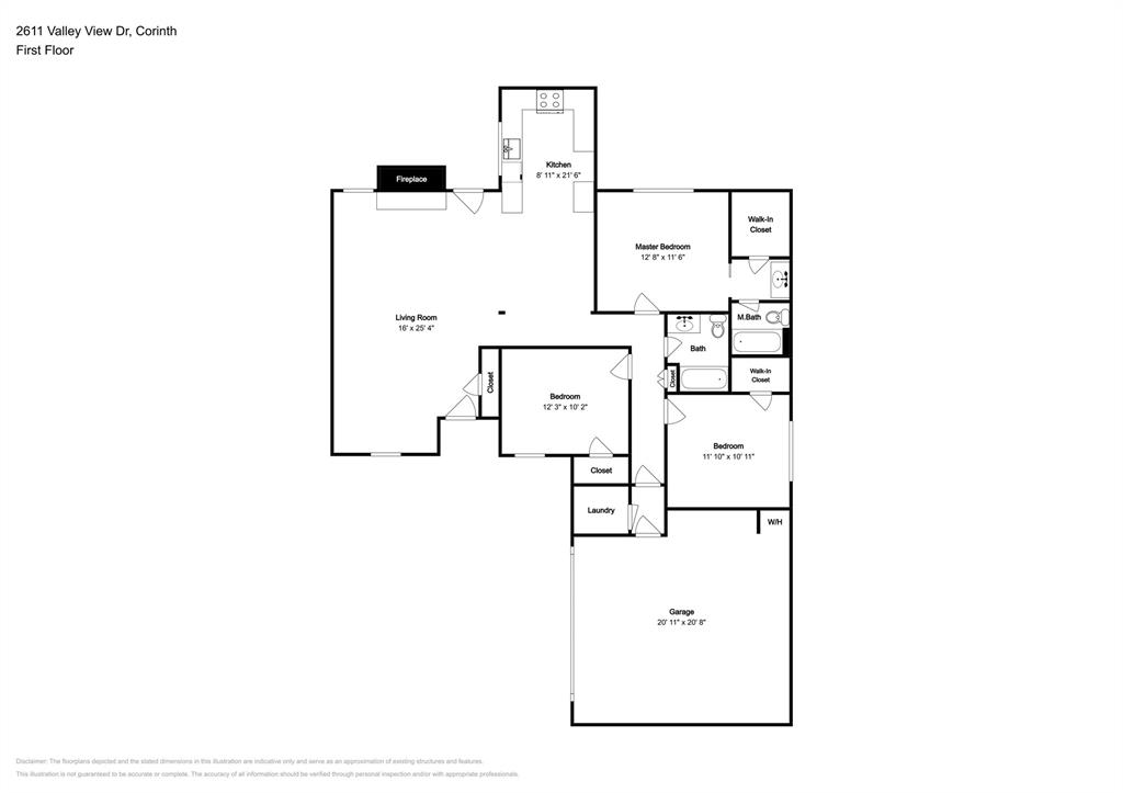 2611 Valley View Drive Corinth, TX 76210 - Photo 18 of 18 a picture of a floor plan