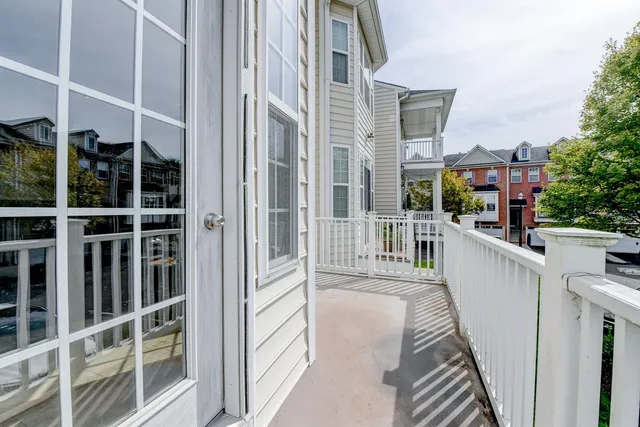 a balcony view with a balcony