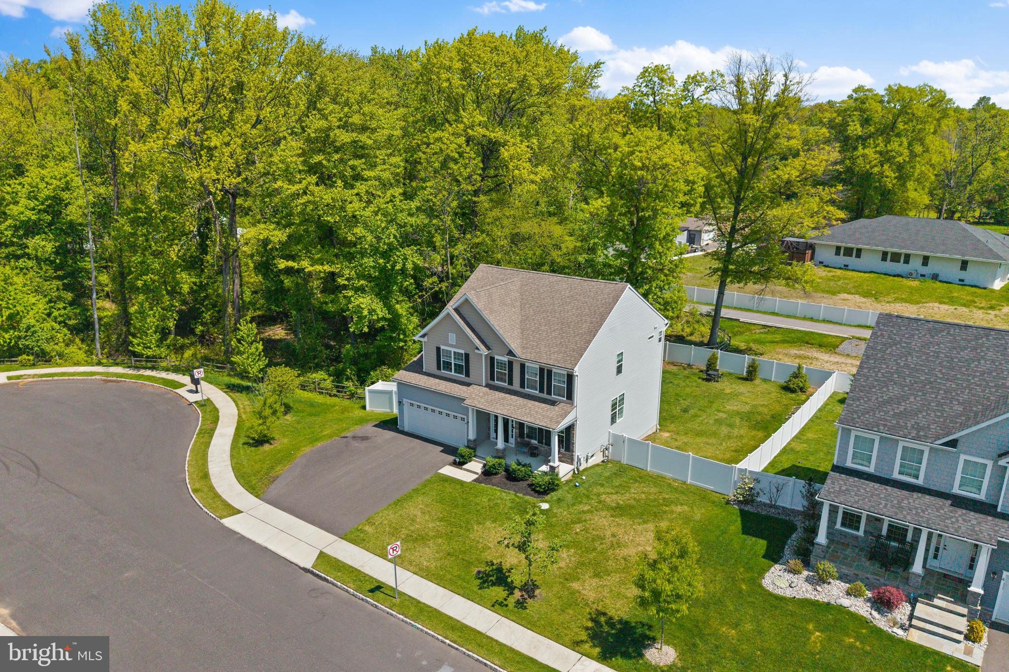 6 Buck Ln Mount Mount Laurel, NJ 08054 - Photo 5 of 49 aerial view of a house with swimming pool and trees