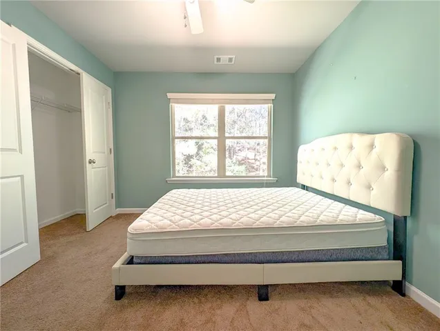 a bathroom with a shower curtain