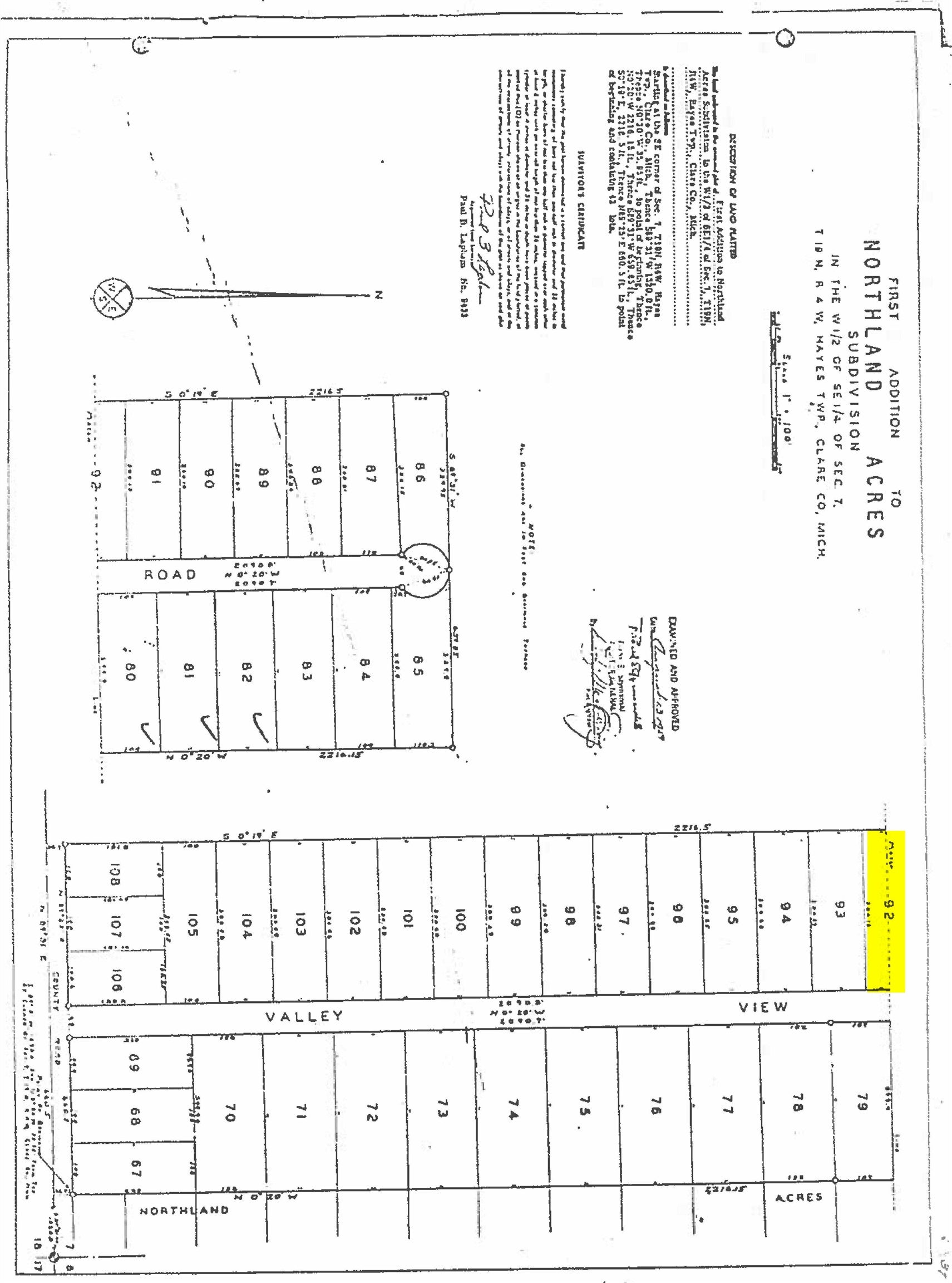 Lot 92 Valley View Road Harrison, MI 48625 - Photo 1 of 1 Gallery Image 1