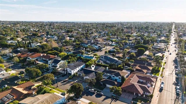 an aerial view of multiple house