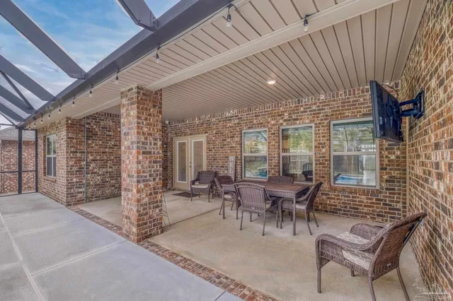 a backyard of a house