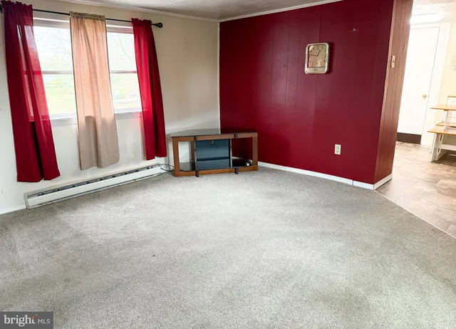 an empty room with window