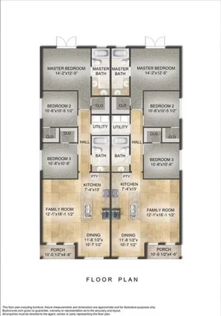 an aerial view of a residential houses with outdoor space and trees
