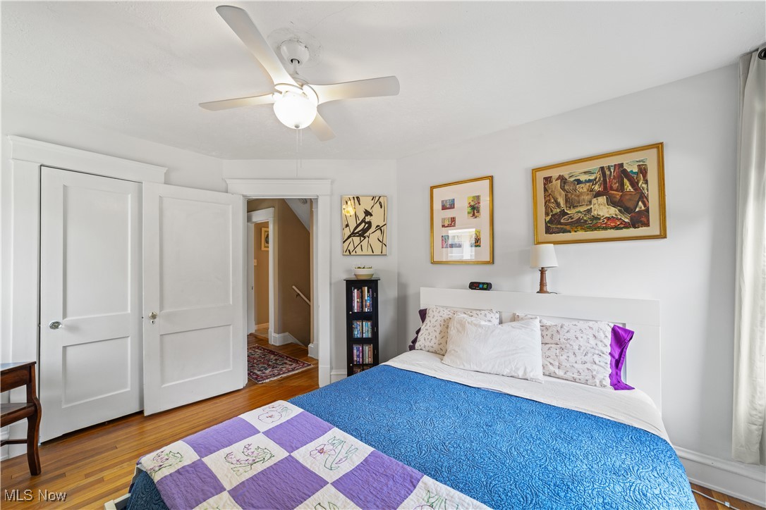 3024 Somerton Road Cleveland, OH 44118 - Photo 26 of 39 Bedroom featuring wood finished floors and ceiling fan