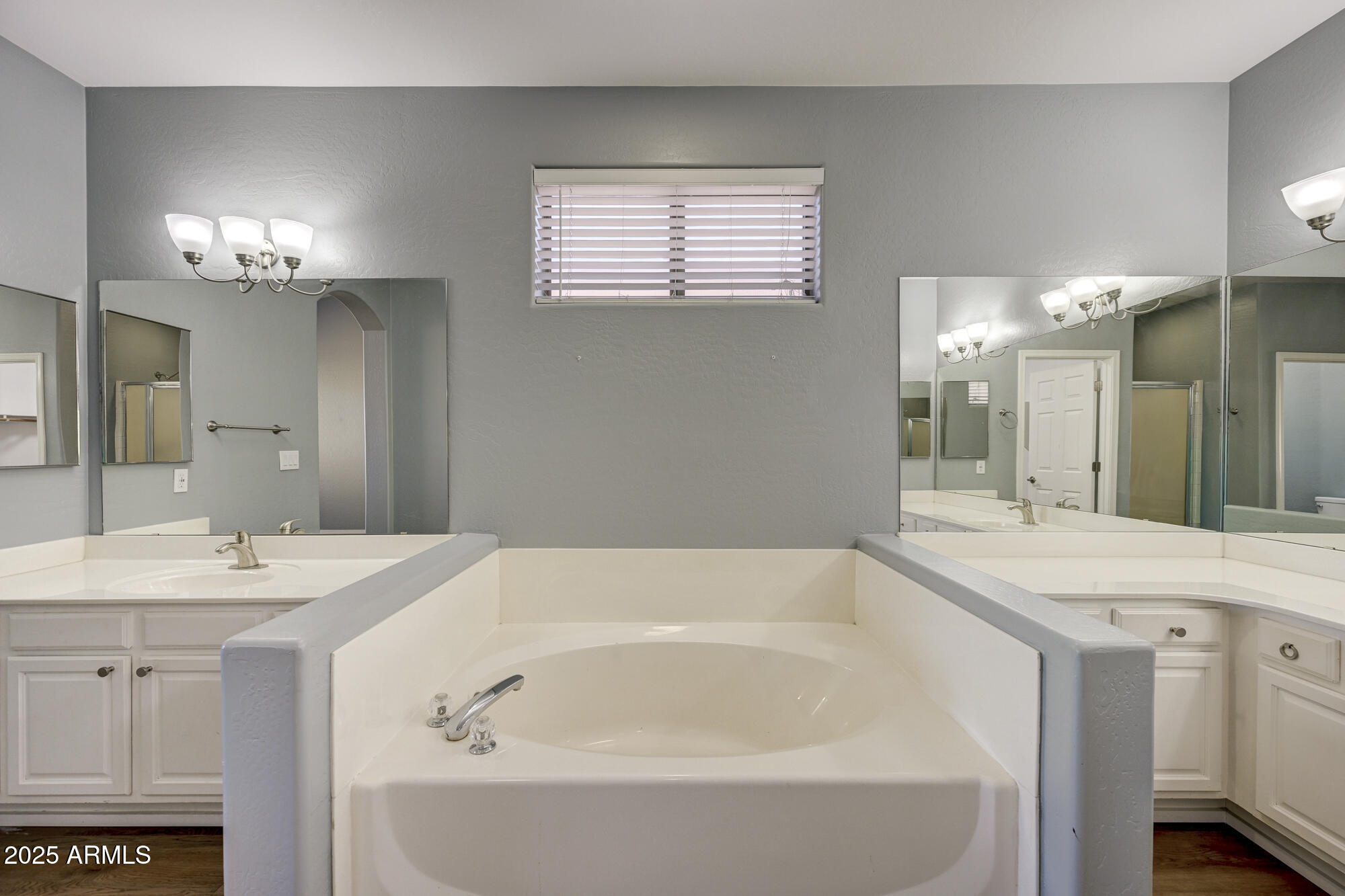 6646 East Rochelle Circle Mesa, AZ 85215 - Photo 23 of 43 a bathroom with a tub sink and mirror