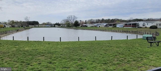 a view of a stadium that has a big yard