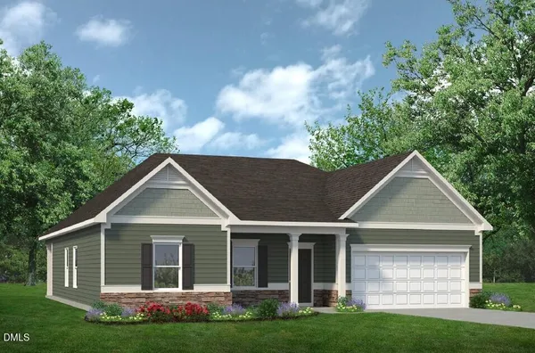 front view of a house and a yard