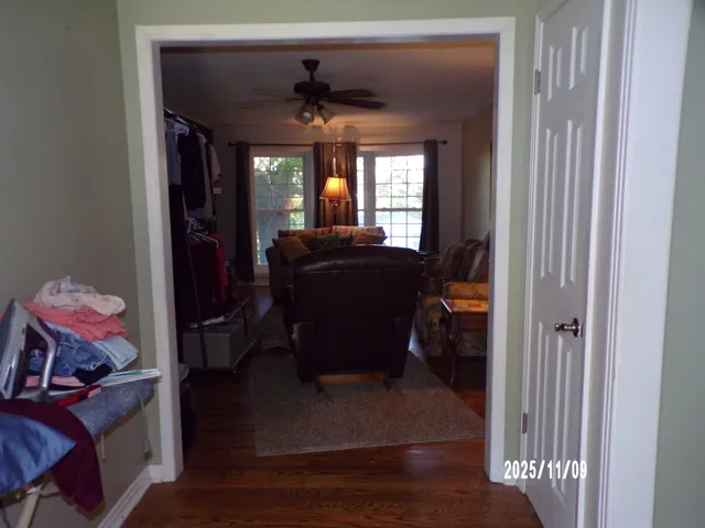 a room with furniture and a window