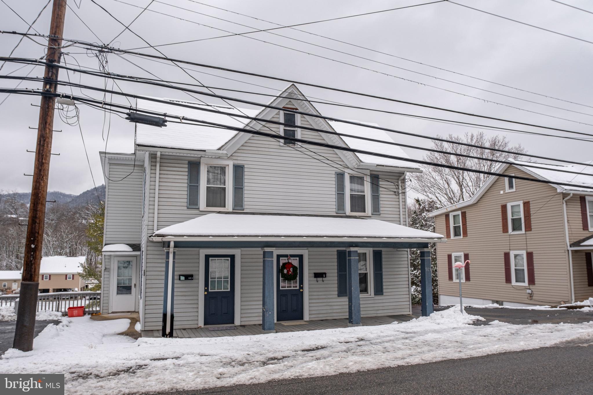 a front view of a house