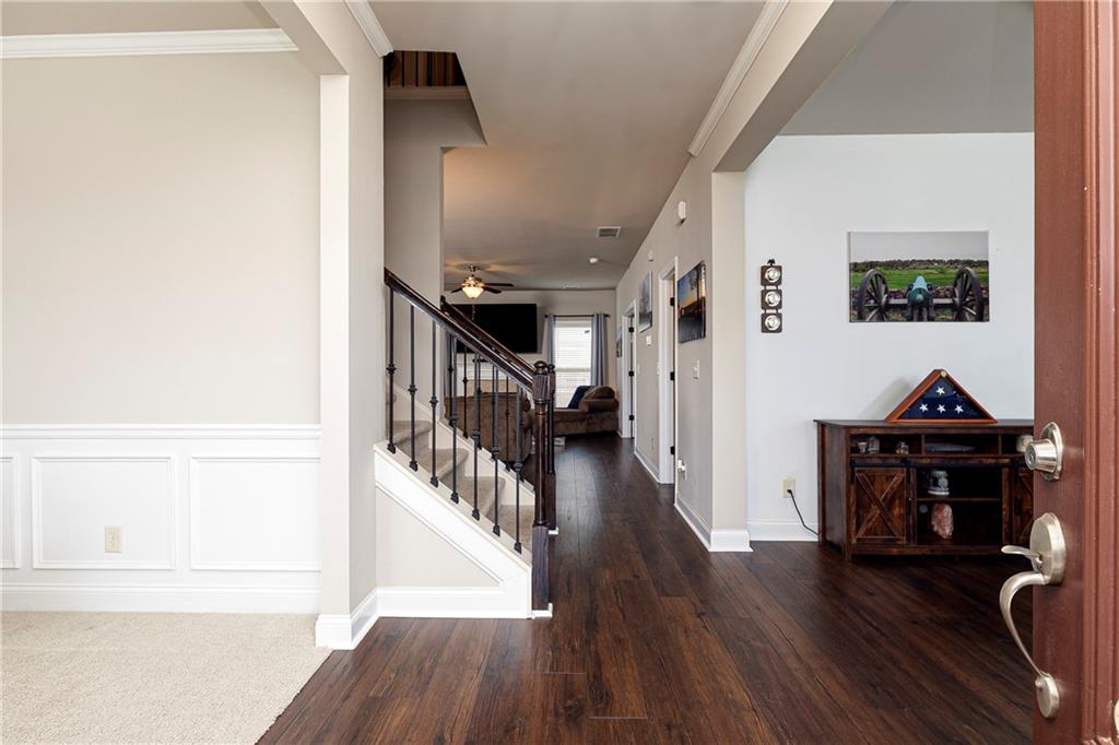 152 Greatwood Lane Villa Rica, GA 30180 - Photo 3 of 48 a view of entryway and hall with wooden floor