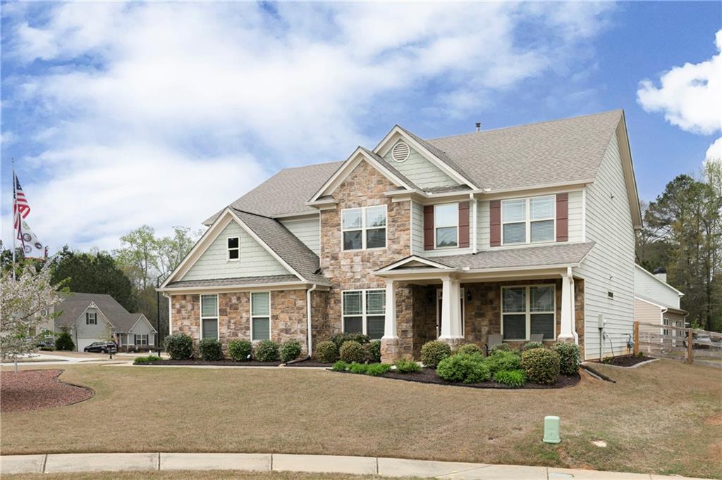 152 Greatwood Lane Villa Rica, GA 30180 - Photo 48 of 48 a view of a big house with a yard and plants