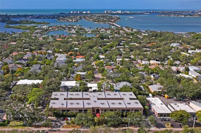 an aerial view of multiple house