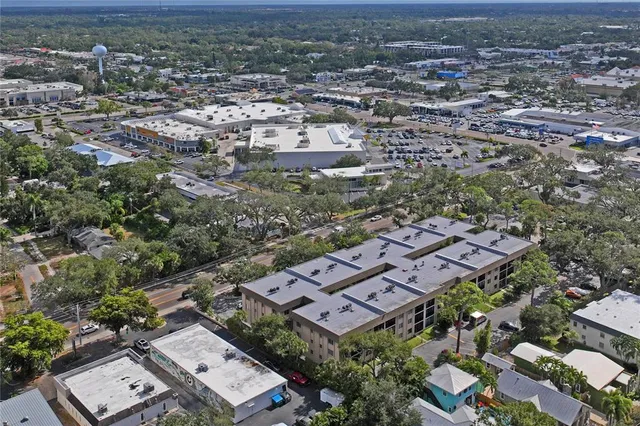 an aerial view of a city with lots of residential buildings