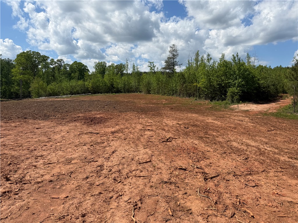 Lot 11 Pickens Drive Pendleton, SC 29670 - Photo 5 of 9 A spacious, cleared lot awaits development, bordered by lush, verdant trees under an open sky.