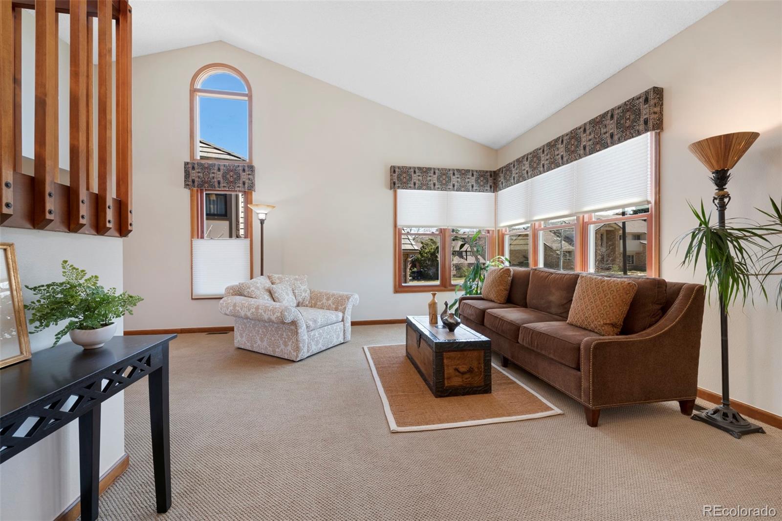 7975 Sweet Water Road Lone Tree, CO 80124 - Photo 8 of 43 a living room with furniture fireplace and potted plants