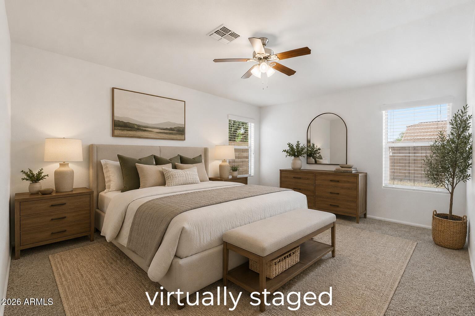 3890 East Graphite Road San Tan Valley, AZ 85143 - Photo 4 of 35 Virtually Staged - Primary Bedroom