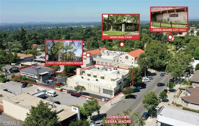 an aerial view of a city