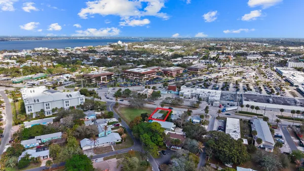 an aerial view of a city