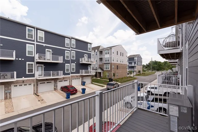 a view of city from balcony
