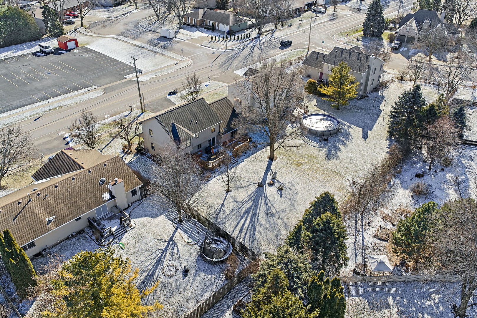 1205 South 1st Street DeKalb, IL 60115 - Photo 36 of 43 an aerial view of a backyard with swimming pool