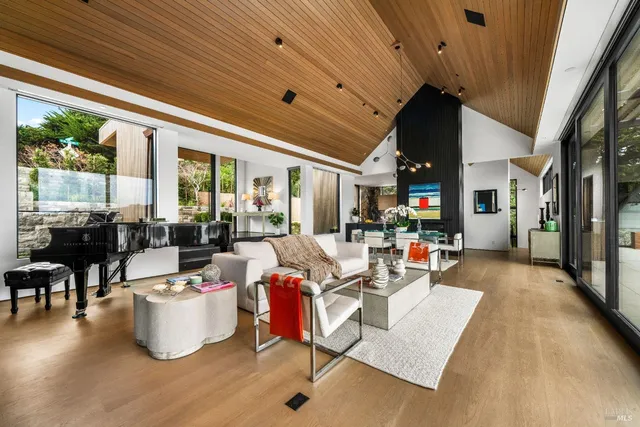 a view of swimming pool from a balcony