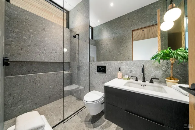 a view of a yard with a fountain